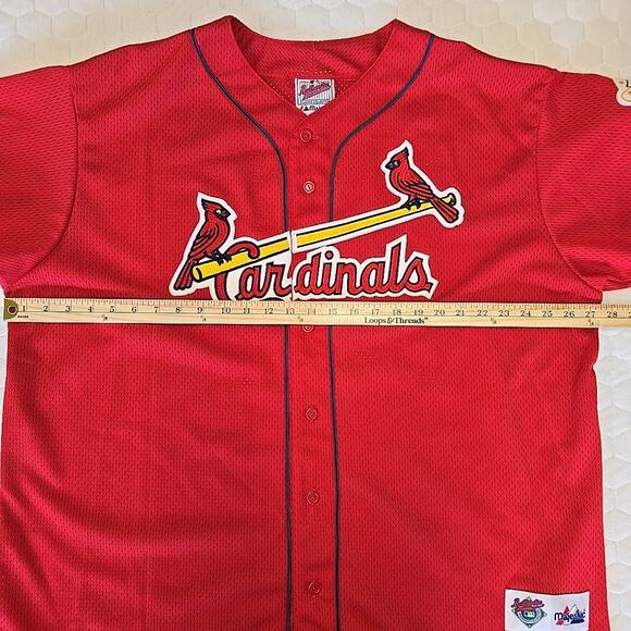 VTG MAJESTIC ST. LOUIS CARDINALS #25 MCGWIRE 1998 HOME RUN CHAMP JERSEY XXL USA - Picture 5 of 12
